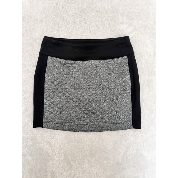 SmartWool Womens Diamond Peak Quilted Skirt Sz XS Black Gray Merino Wool - Picture 1 of 9